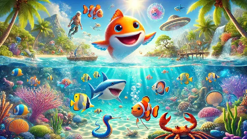 Visual permainan arcade tembak ikan MPO777