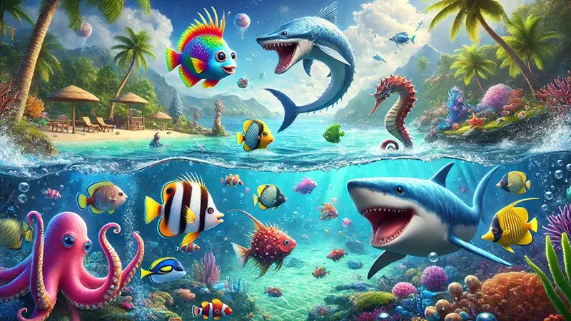 Adegan permainan tembak ikan bawah laut di MPO777